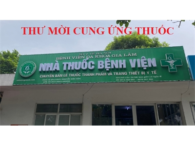 Thư mời cung ứng thuốc cho nhà thuốc bệnh viện lần 3 năm 2025
